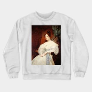 Portrait Presume de la Princesse Louise d'Orleans by Ary Scheffer Crewneck Sweatshirt